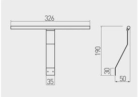 LED Lámpatest, ABELLA, hideg fehér, 326mm, 12V, 460lm, 5,4W, kábellel, csatlakozóval