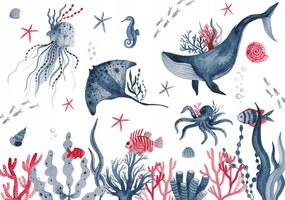 Fotótapéta gyerekeknek Víz alatti világ m2 flizelina