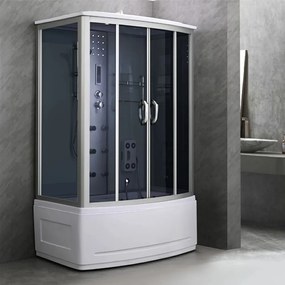 Emilia 135 Hidromasszázs Kádkabin elektonikával Black