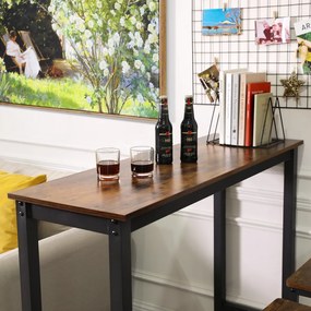 Konyhai bárpult, rusztikus barna 120x40x100cm
