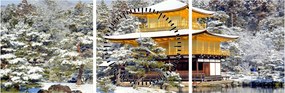 Kép - Kinkakuji, Japán (órával) (90x30 cm)