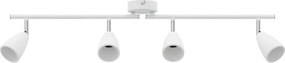 vidaXL Mennyezeti spotlámpa fényszórókkal Fehér 25.5 x 8 x 16 cm Fém
