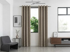 Fényzáró függöny LOOM VELVET 140x250 cm, bézsbarna Felfüggesztés: Fém gyűrűk