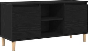 vidaXL TV szekrény Fekete tölgy 102 x 35 x 50 cm Faanyag