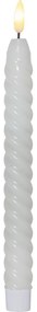Flamme Swirl Antique 2 db fehér LED viaszgyertya, magasság 25 cm - Star Trading