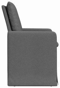 Étkező Székek 2 pcs Sötétszürke 57 x 67 x 98 cm szövet