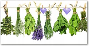 Fotó üvegkép Gyógynövények a zsinóron 140x70