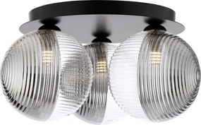 Dar Lighting modern mennyezeti lámpa foley matt fekete füstös darfol5322-19