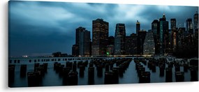 Kép - Kilátás a New York-i felhőkarcolókra (120x50 cm)