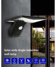 Immax 08482L-LED Napelemes érzékelős fali lámpa LED/2,6W/5,5V IP65 fekete