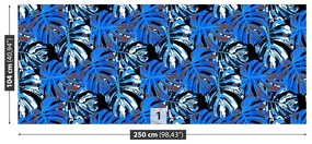 Fotótapéta kék levelek 104x70 cm
