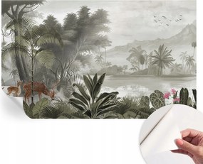 Mosható öntapadós fotótapéta étkezőbe Trópusi oázis 416x254 cm