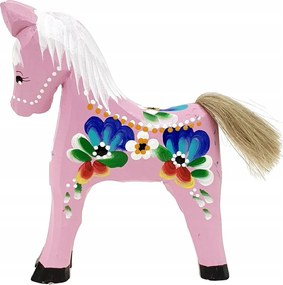 Nagy Ló Folk Figura Faragott Ló Festett Fa Dekoráció *24 cm.