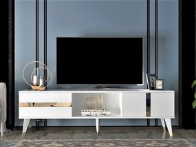 TV asztal/szekrény Vekika 2 (fehér + arany) . 1095252