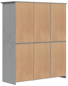 BODO szürke tömör fenyőfa ruhásszekrény 146x53,5x173 cm