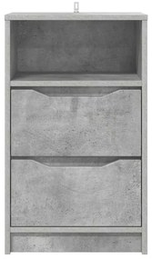 vidaXL Éjjeli asztal fiókkal Beton Szürke 40 x 30 x 467 cm Faanyag