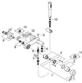 GROHE 32212001 - CONCETTO kádcsaptelep, fényes króm