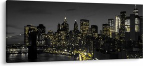 Egy éjszakai metropolisz képe (120x50 cm)