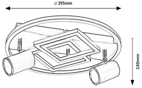 Rabalux 6905 - LED Mennyezeti spotlámpa AZTEC 5xLED/40W/230V