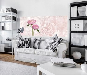 Flizelin fotótapéta Rózsaszín bazsarózsa Barokk virágtánc 250x104 +ragasztó