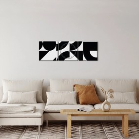 Kép - Geometriai absztrakció N⁰2 (órával) (90x30 cm)