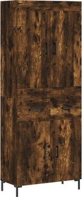 vidaXL füstös tölgy színű szerelt fa magasszekrény 69,5 x 34 x 180 cm