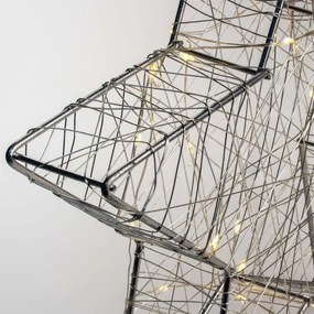 Karácsonyi csillag 3D - 25 LED ezüst