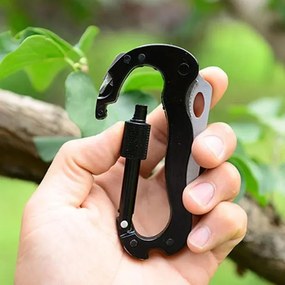 Többfunkciós acél karabiner 5 az 1-ben