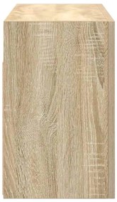 sonoma tölgyszínű szerelt fa fali fürdőszobaszekrény 60x25x40cm