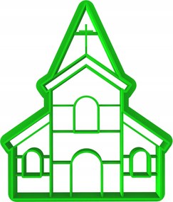 Forma Lyukasztó Sütemény- és Mézeskalácsvágó Áldozás Templom 8cm