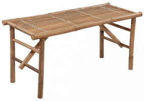 összecsukható bambusz kerti pad párnával 118 cm