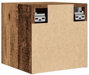 antik fa színű falra szerelhető TV-szekrény 30,5 x 30 x 30 cm