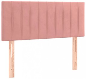 rózsaszín bársony LED-es fejtámla 80 x 5 x 78/88 cm