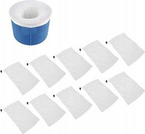 10 Db Szűrőzsák Medence Tisztításához Skimmerhez 12*20CM