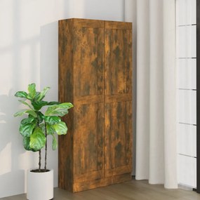 füstös tölgy színű fa fürdőszobaszekrény 82,5x30,5x185,5 cm