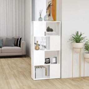 fehér szerelt fa térelválasztó könyvszekrény 60 x 24 x 124,5 cm