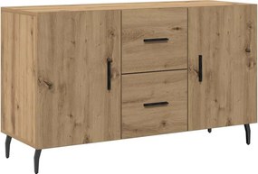 vidaXL kézműves tölgy színű szerelt fa tálalószekrény 100 x 36 x 60 cm