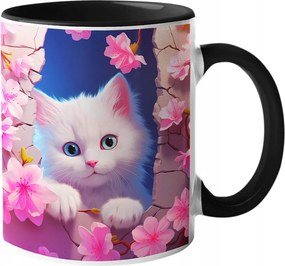 Csodaszép Macska Bögre Cicáknak Aranyos Cica "3D hatás" Ajándék 330ml.