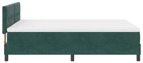 Boxspring Ágy Matrac nélkül Sötét Zöld 140x200 cm Bársony