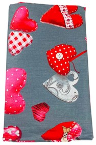 Pamut lepedők Deluxe 3D Love szürke TiaHome - 1x Párna 90x70cm, 1x Paplan 140x200cm