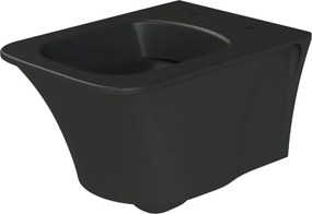 CeraStyle IBIZA fali WC - MATT FEKETE - BEÉPÍTETT bidé funkcióval - perem nélküli - 51 cm
