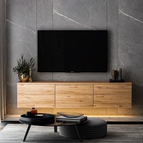 TV asztal Neon megvilágítású Atlantic fenyőfa