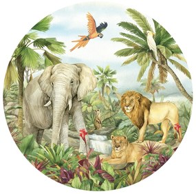 Kör alakú fotótapéta Jungle 125 x 125 cm, 2 rész