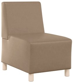 kávészínű műbőr kanapéfotel 55 cm