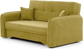 Sárga zsenília kinyitható-tárolóhelyes kanapé 155 cm Laine – ELTAP