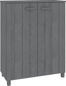 vidaXL HAMAR sötétszürke tömör fenyőfa cipőszekrény 85 x 40 x 108 cm