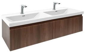 SAT Evolution Fürdőszobaszekrény mosdóval 118x30x44,8 cm Aida dió matt SATEVO120NAU5BA
