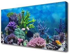 Canvas kép Akváriumi halak a víz alatt 120x60 cm