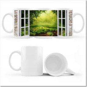 Fotó bögre Fa ablak