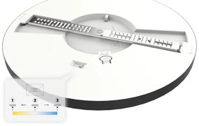 LED mennyezeti lámpa EVORA LED/24W/230V 3000/4000/6000K átm. 30 cm fekete